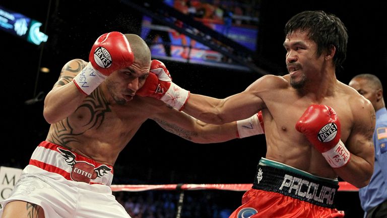 Pacquiao forced a late stoppage of Miguel Cotto in 2009