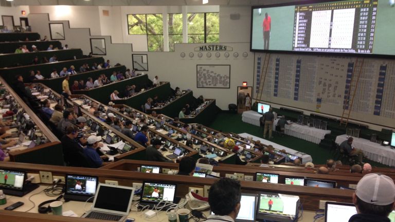 The Masters media centre: There's some royalty in there