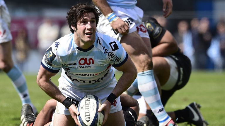 Racing Metro's scrum half Maxime Machenaud during the European Champions Cup 