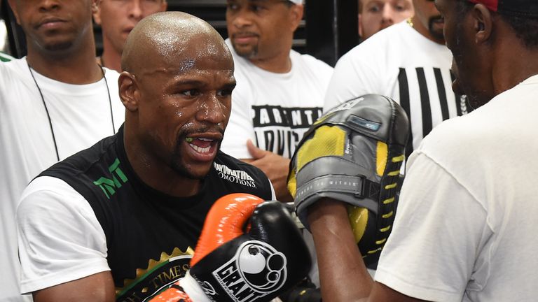 Floyd Mayweather media work-out
