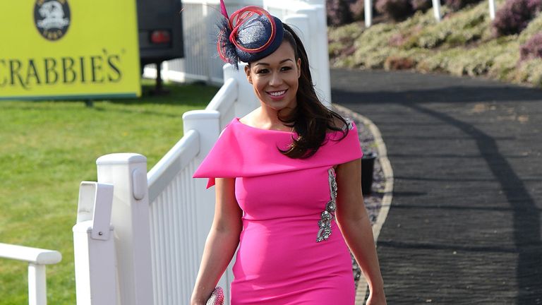 Rebecca Ferguson walks to the parade ring
