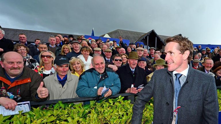 Tony McCoy poses with the crowd