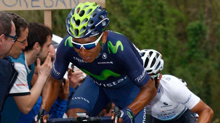 Nairo Quintana on stage five of the 2015 Tour of the Basque Country