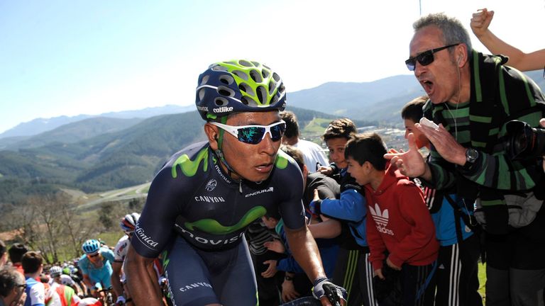 Nairo Quintana on stage three of the 2015 Tour of the Basque Country