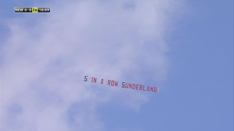 Sunderland fans mock Newcastle fans with cheeky message