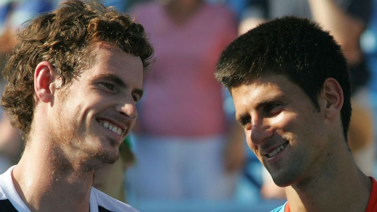 Andy Murray and Novak Djokovic at the Western & Southern Financial Group Masters