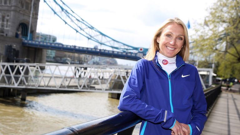 Paula Radcliffe attends the photocall ahead of Sunday's London Marathon at Tower Hotel on April 22, 2015 in London, England.  