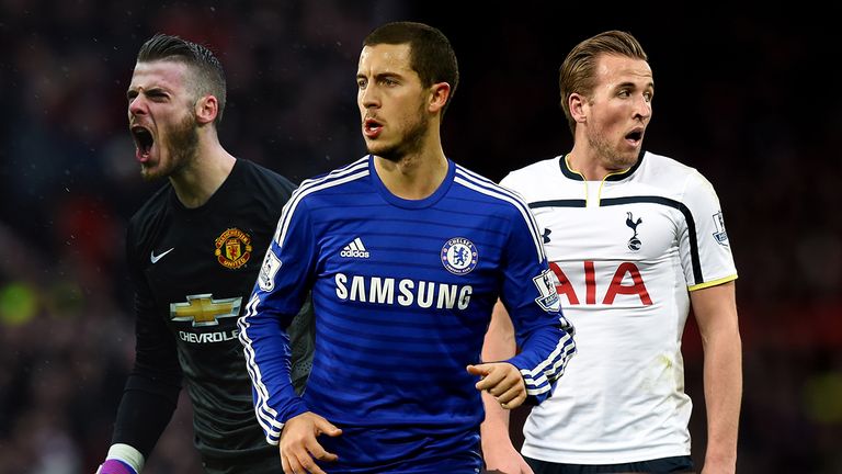 David De Gea, Eden Hazard & Harry Kane