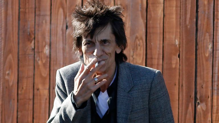 Ronnie Wood of The Rolling Stones pictured at the Punchestown Festival