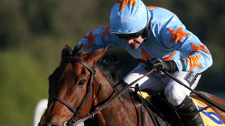 Un De Sceaux ridden by Ruby Walsh goes on to win the Ryanair Novice Chase at the Punchestown Festival
