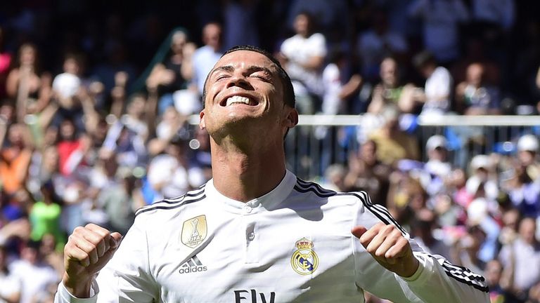 Real Madrid's Cristiano Ronaldo celebrates 
