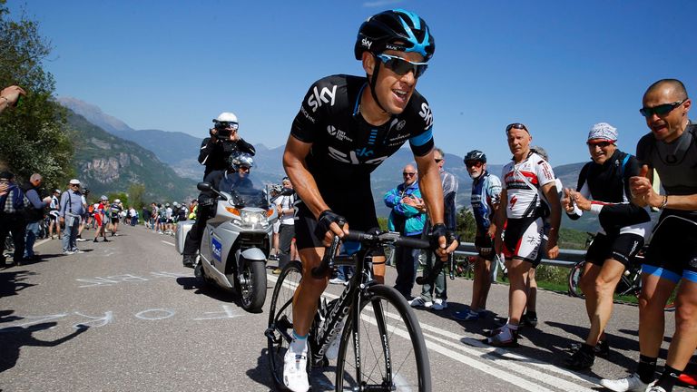 Richie Porte in action during Stage 2 of the 2015 Giro del Trentino