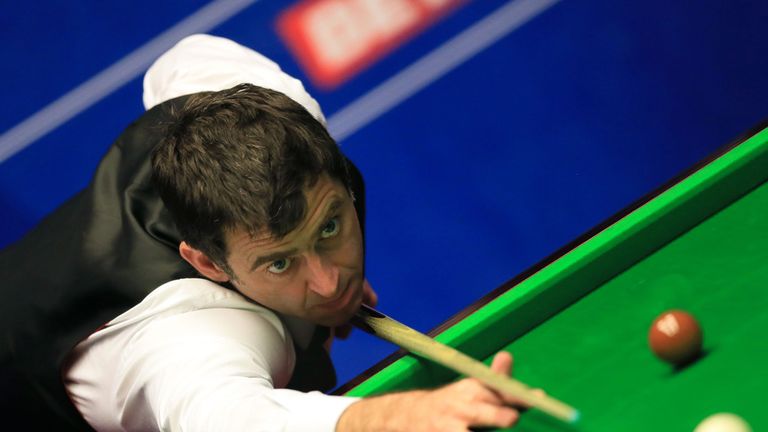 Ronnie O'Sullivan during day five of the Betfred World Championships at the Crucible Theatre