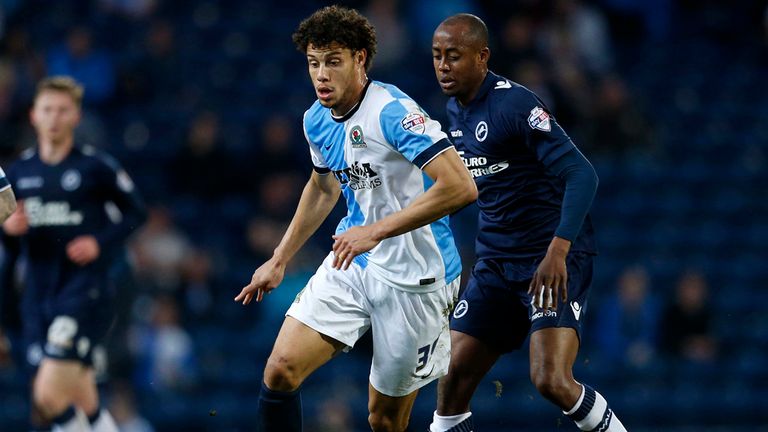 Blackburn Rovers' Rudy Gestede in Sky Bet Championship action against Millwall
