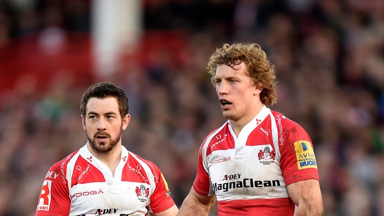Greig Laidlaw and Billy Twelvetrees Gloucester