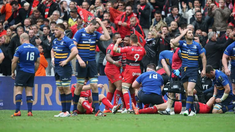 Leinster players dejected after their Champions Cup loss to Toulon