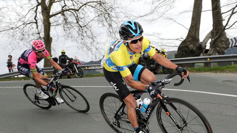Sergio Henao on stage four of the 2015 Tour of the Basque Country