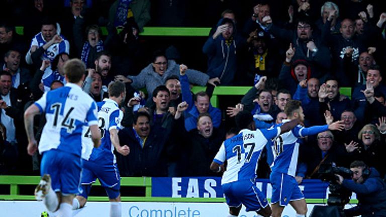 Matty Taylor scored what could be decisive goal in the Conference play-off semi-finals