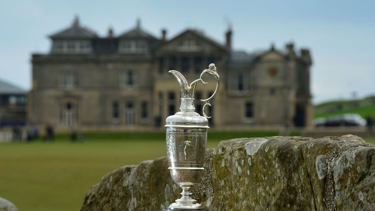 The Open: The Claret Jug is displayed at St Andrews