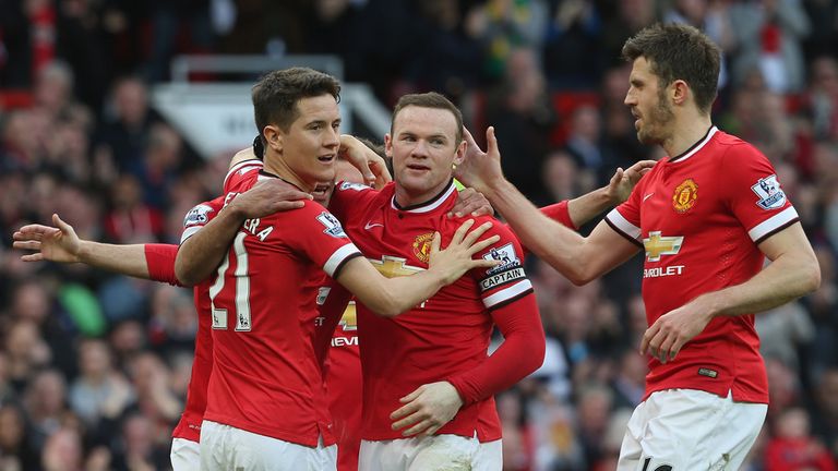 Wayne Rooney of Manchester United celebrates 