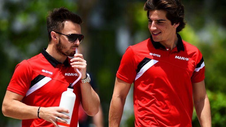 Manor team-mates Will Stevens and Roberto Merhi