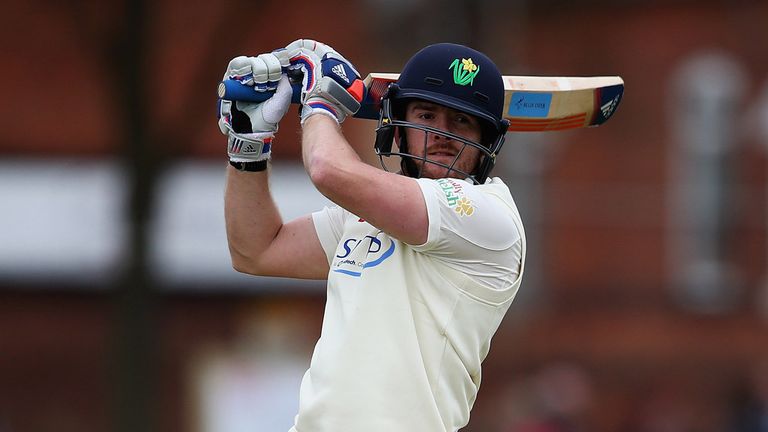 William Bragg of Glamorgan hits the ball towards the boundary during day one of the LV County Championship Leicestershire v Glamorgan