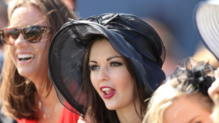 Female racegoers during Grand National Day