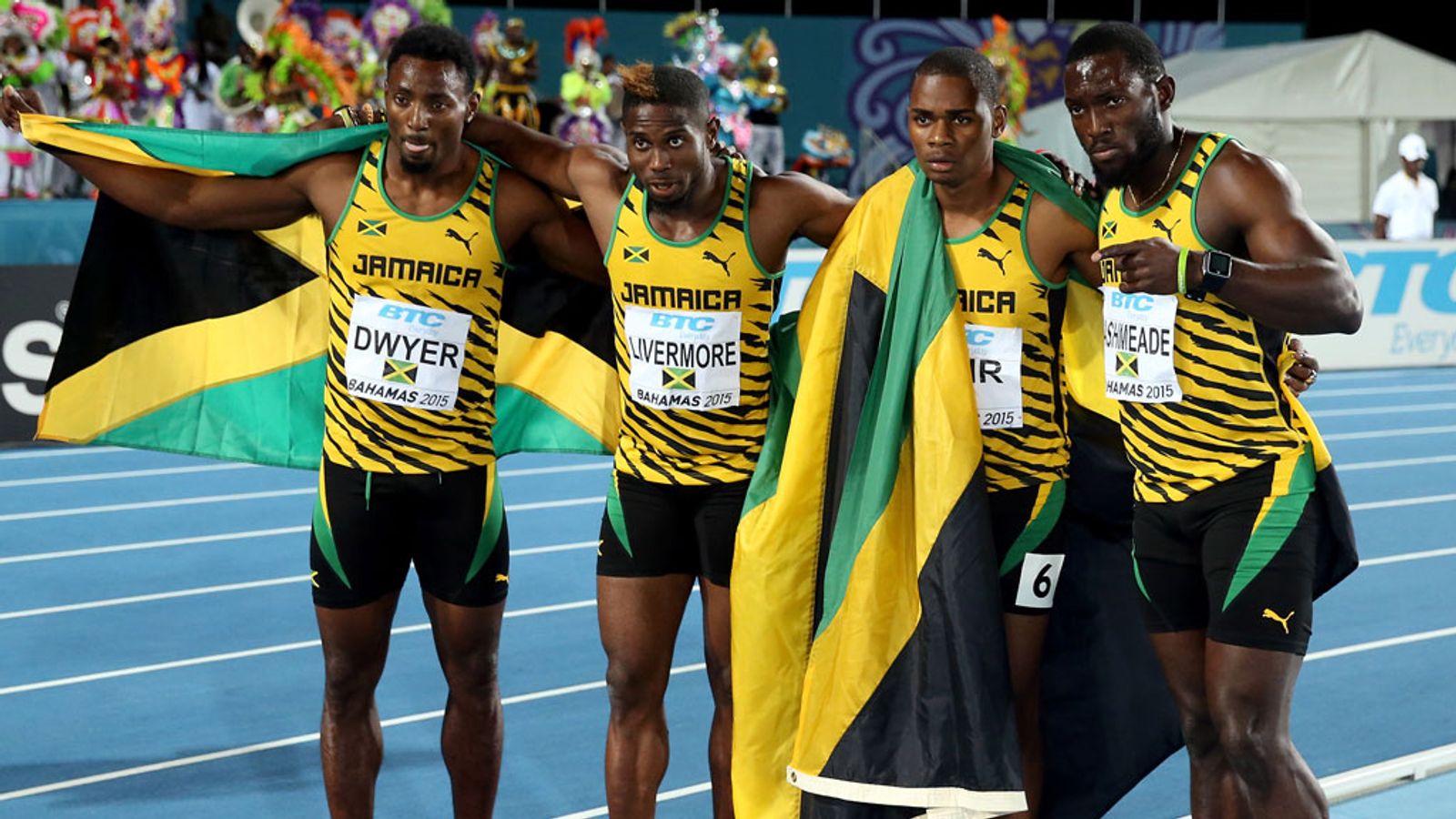 USA And Jamaica Dominate IAAF World Relays Athletics News Sky Sports   Jamaica World Relays 4x200m 3299021 