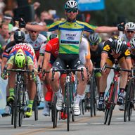 Mark Cavendish claimed victory on the final stage as Peter Sagan, second left, snatched overall victory