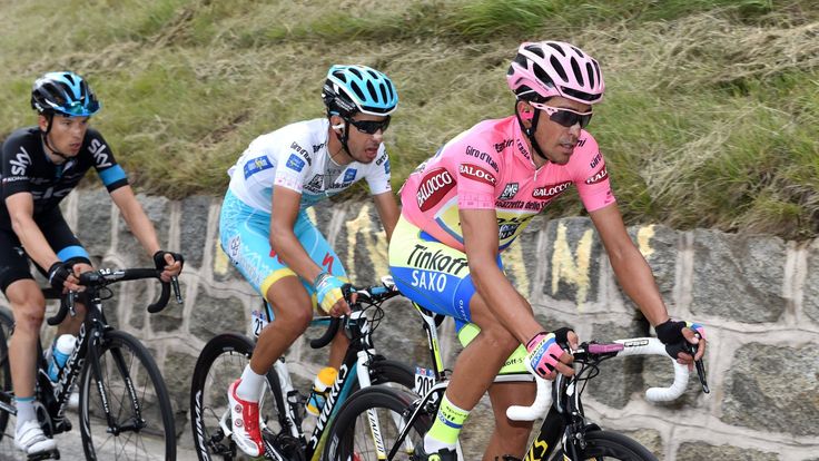 Alberto Contador on stage fifteen of the 2015 Tour of Italy