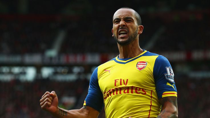 Walcott was happy to celebrate the own goal that secured the Gunners a 1-1 draw