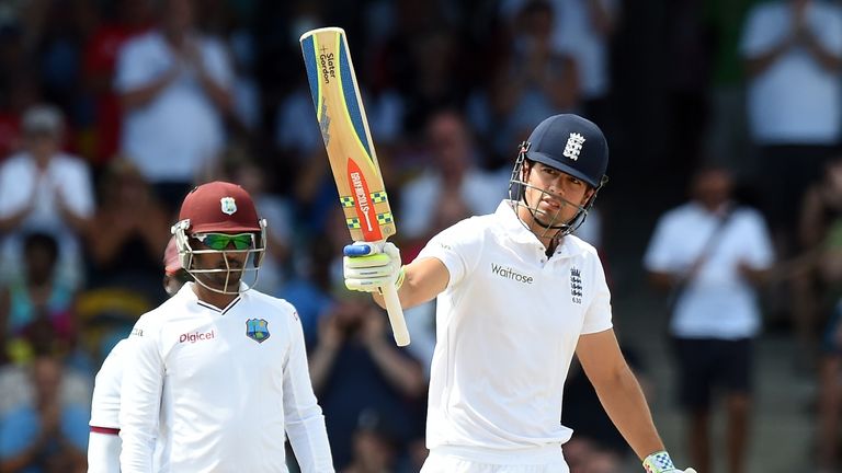 Alastair Cook reaches fifty