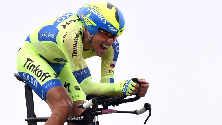 Alberto Contador on stage 14 of the 2015 Giro d'Italia