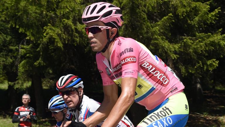 Alberto Contador on stage 19  of the 2015 Giro d'Italia