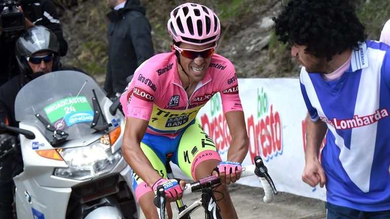 Alberto Contador on stage 20 of the 2015 Giro d'Italia
