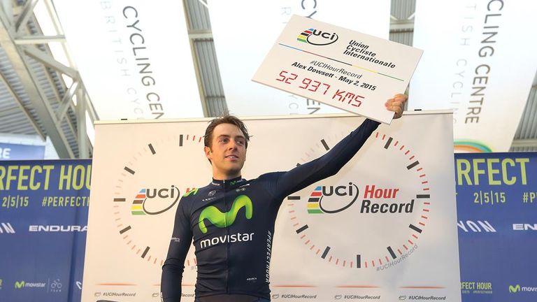 Alex Dowsett set the current official world hour record of 52.937km
