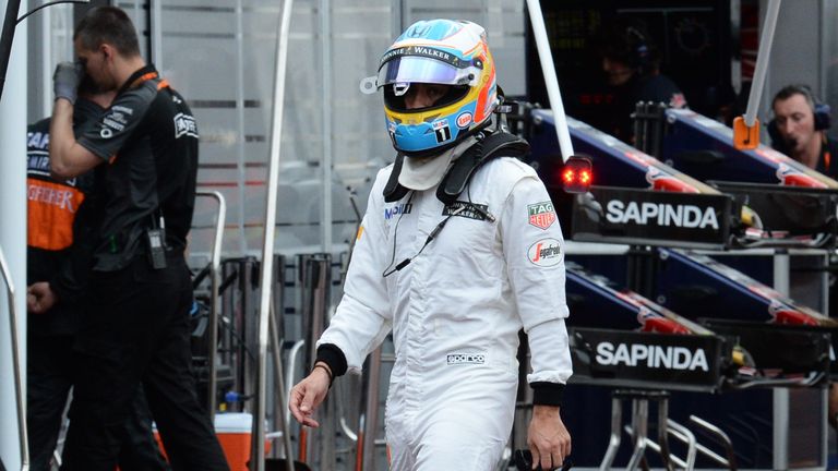 Fernando Alonso retired from qualifying 