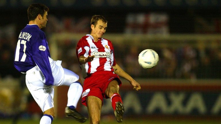 Ashley Vickers (right): Former Dagenham & Redbridge defender was shown red in 2011 as Dorchester Town Player Manager