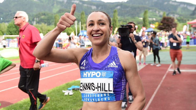 Jessica Ennis-Hill gives the thumbs up 