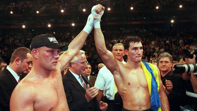 The young Klitschko showed a glimpse of his trademark jab against Schulz