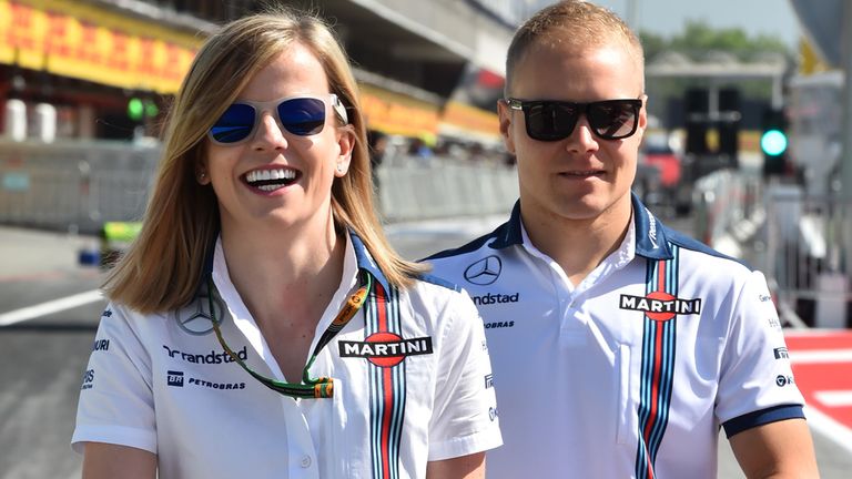 Susie Wolff and Valtteri Bottas 