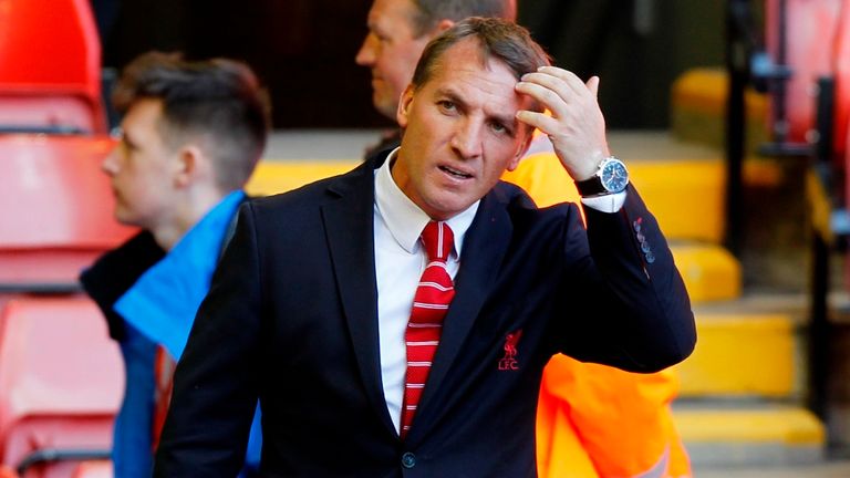 Liverpool manager Brendan Rodgers before the Barclays Premier League match against Crystal Palace at Anfield, Liverpool. 