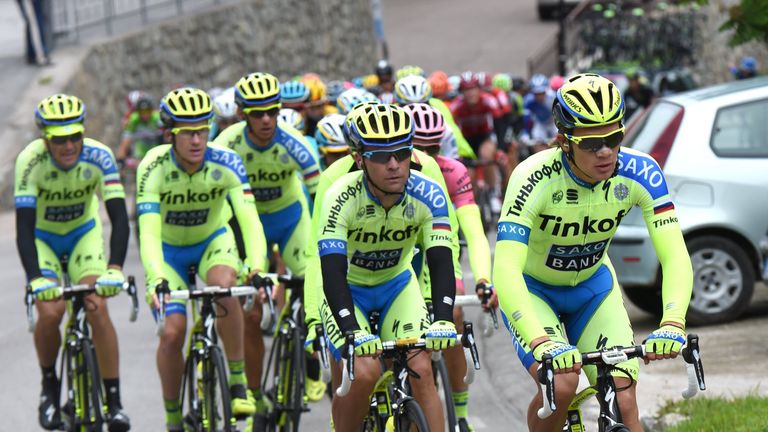 Tinkoff chases on stage sixteen of the 2015 Tour of Italy