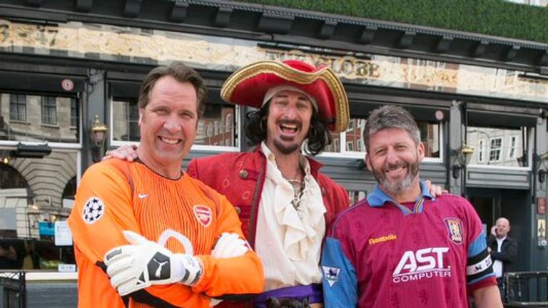 David Seaman and Andy Townsend promoting Captain Morgan's ahead of the 2015 FA Cup Final