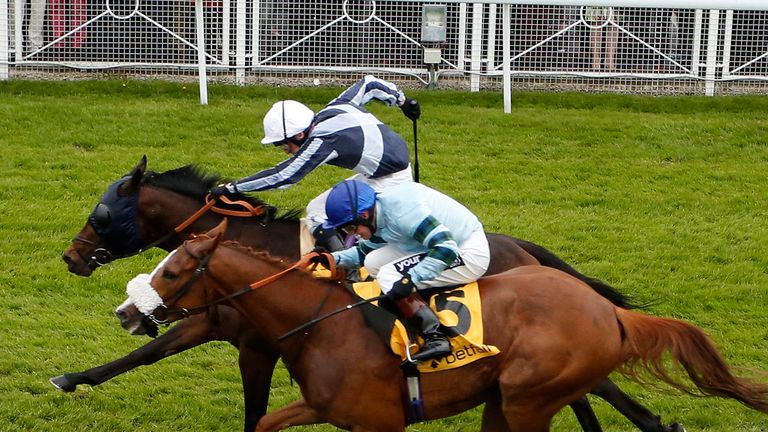 ...even though he was headed for a stride