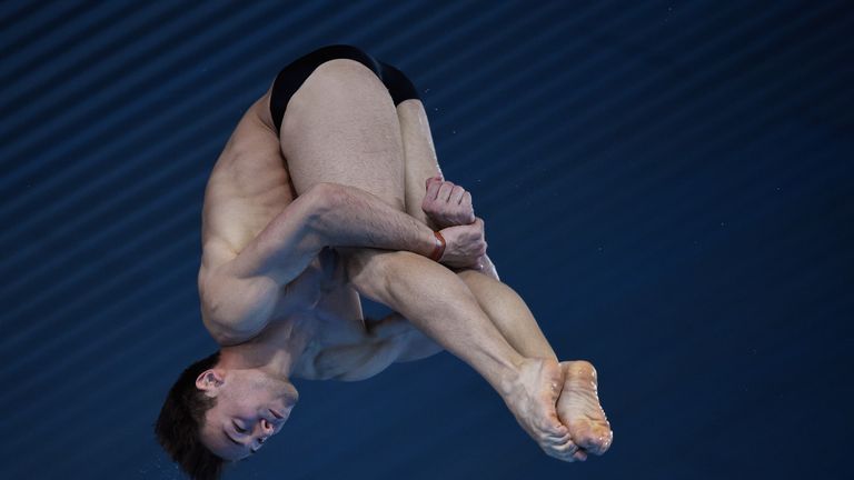 Tom Daley was victorious in the Mens 10m at the London Aquatics Centre.