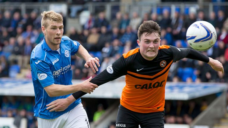 John Souttar tries to escape David Wotherspoon