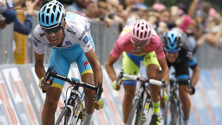 Fabio Aru, Alberto Contador, Richie Porte, Giro d'Italia, stage nine