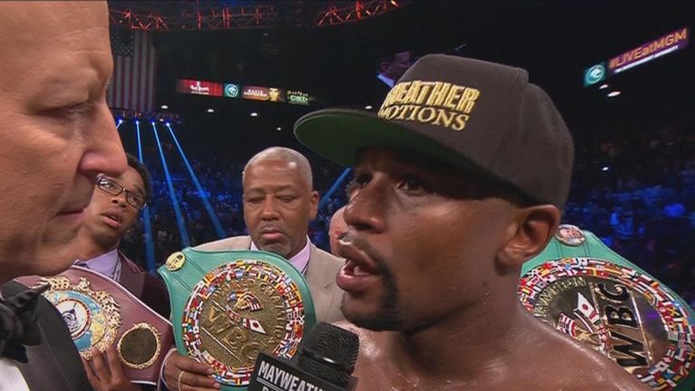 Floyd Mayweather v Manny Pacquiao screen grab