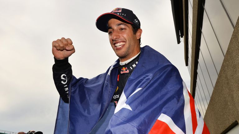 Race winner Daniel Ricciardo